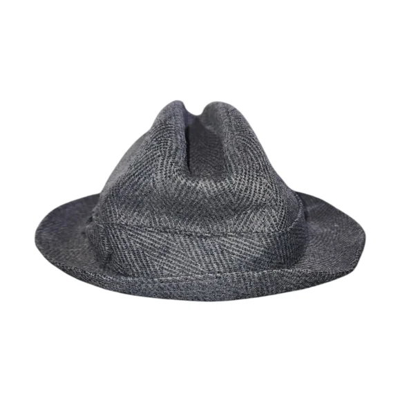 Biltmore Tweed Wool Blend Englishman Country City Boho Chevron Fedora Hat Men's - Picture 1 of 11